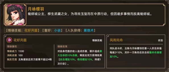 大侠立志传：月咏樱羽入队全攻略，解锁强力队友的必备指南